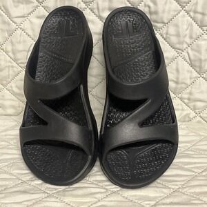 TELIC Energy Recovery Black Flip Flop Comfort Arch Support Womens S/8